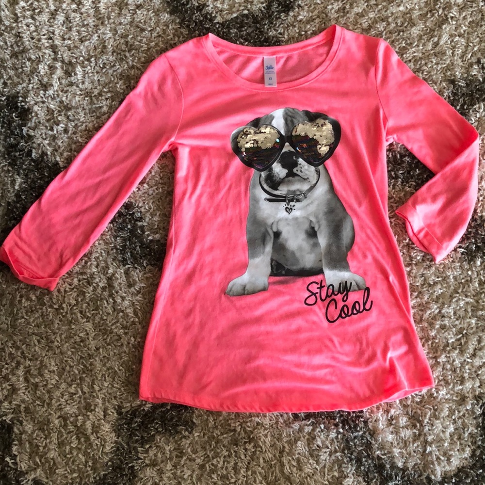 Justice girls baseball tee